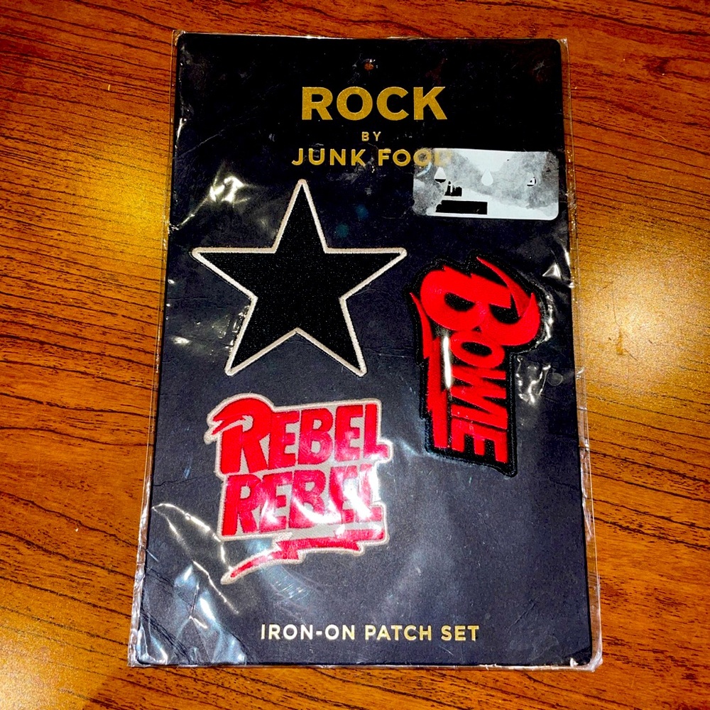 Brand New David Bowie Iron On Patch Set by Junk Food Clothing